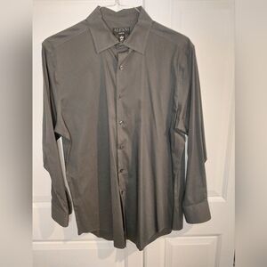 Alfani Slim Fit Dress Shirt, Large 16-16.5 (32-33), Grey